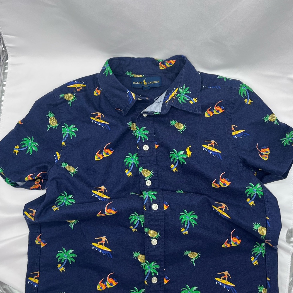 Boys Polo Ralph Lauren Short Sleeve Button Up - Picture 2 of 3